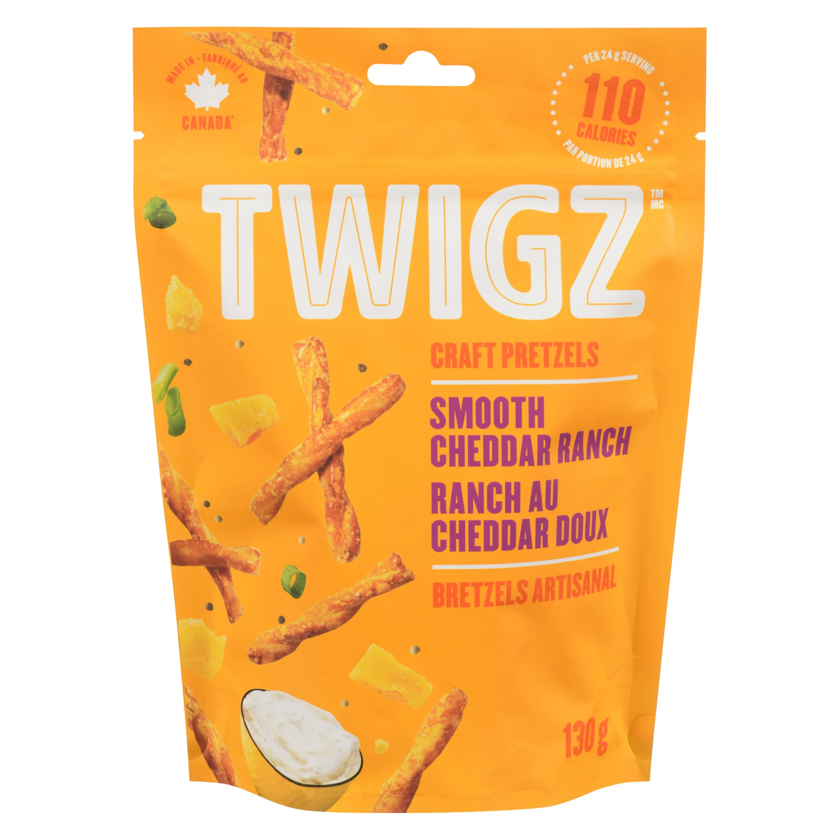 Twigz Smooth Cheddar Ranch Pretzels 130g