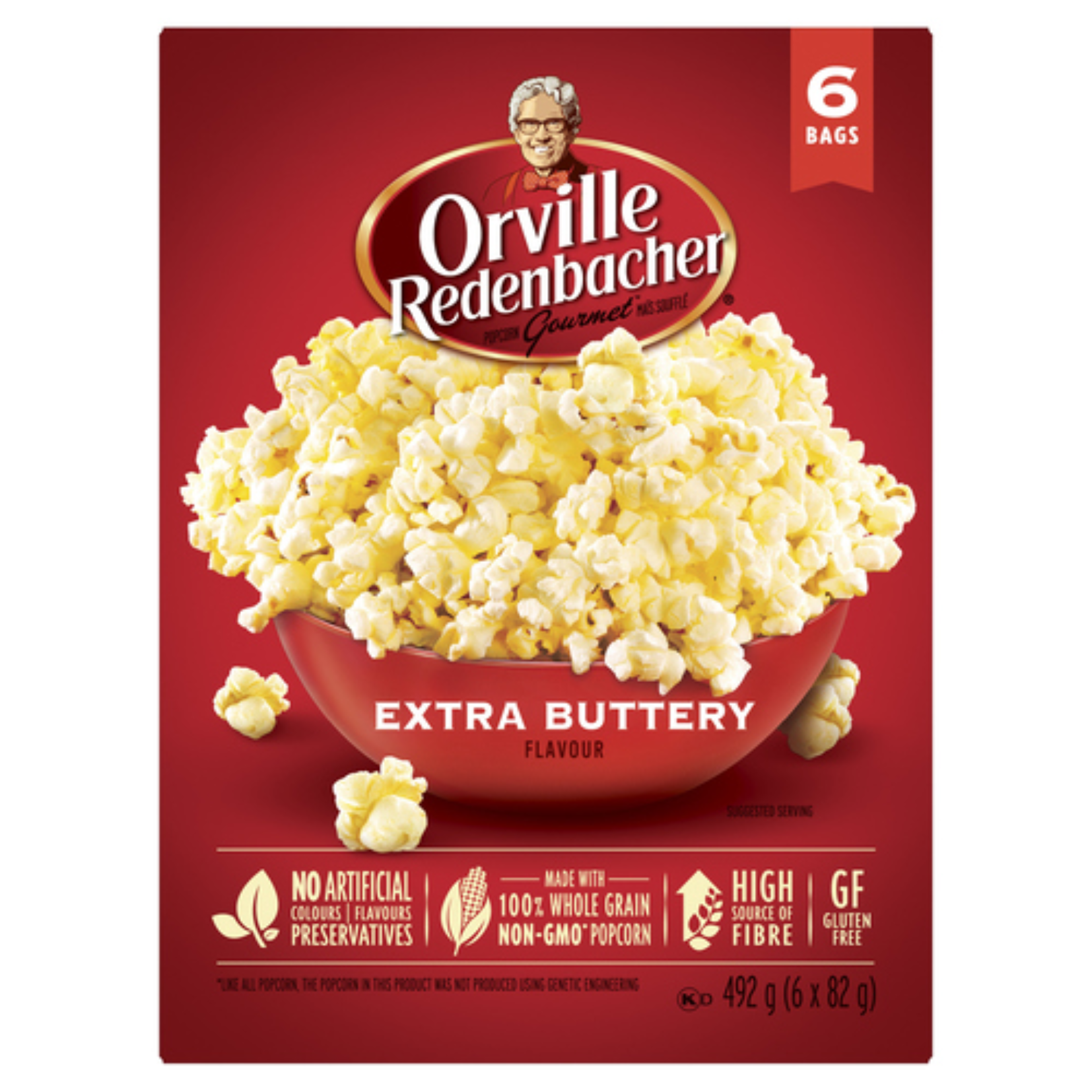 Orville Redenbacher Extra Buttery Popcorn 82g x 6