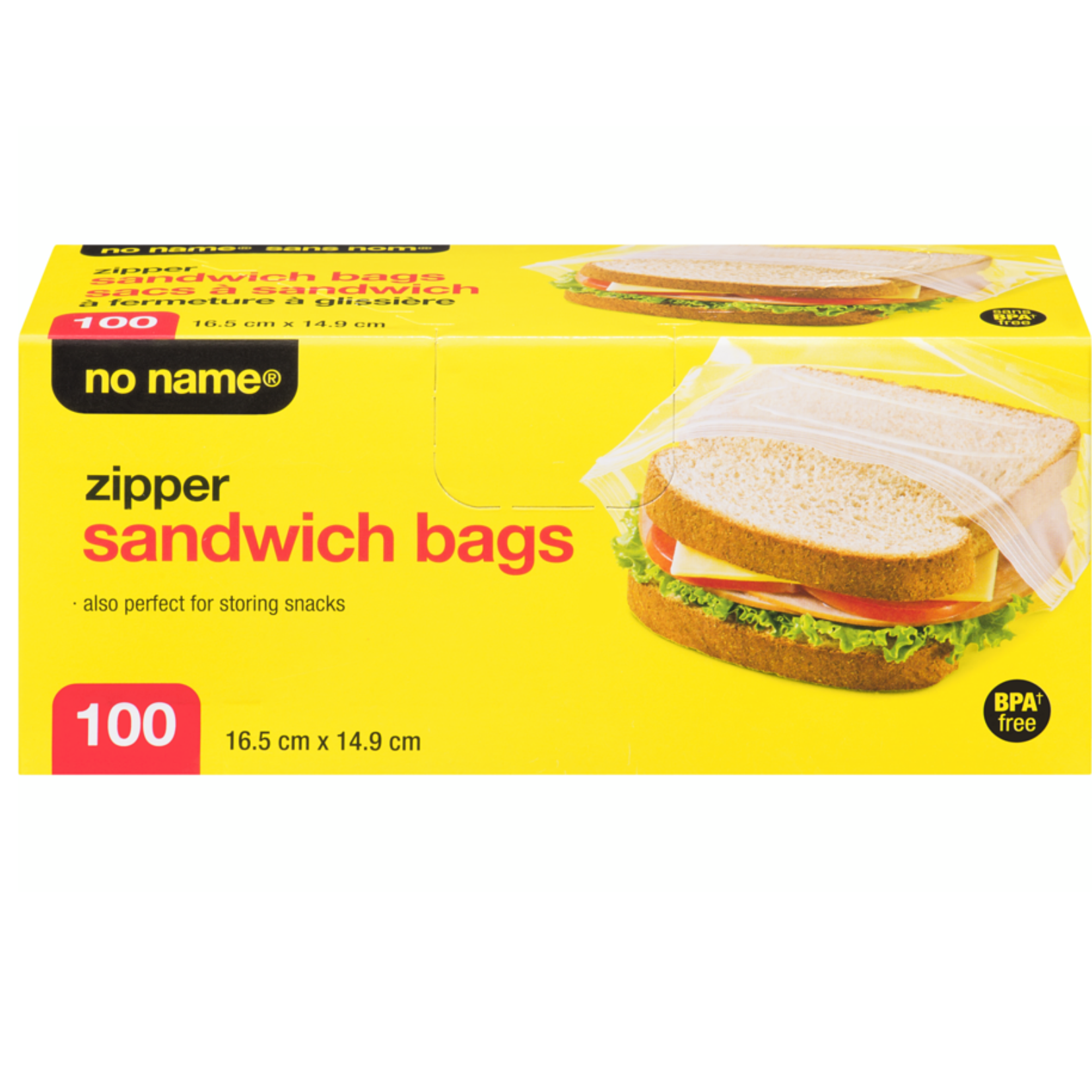 No Name Resealable Snack Bags 80ct