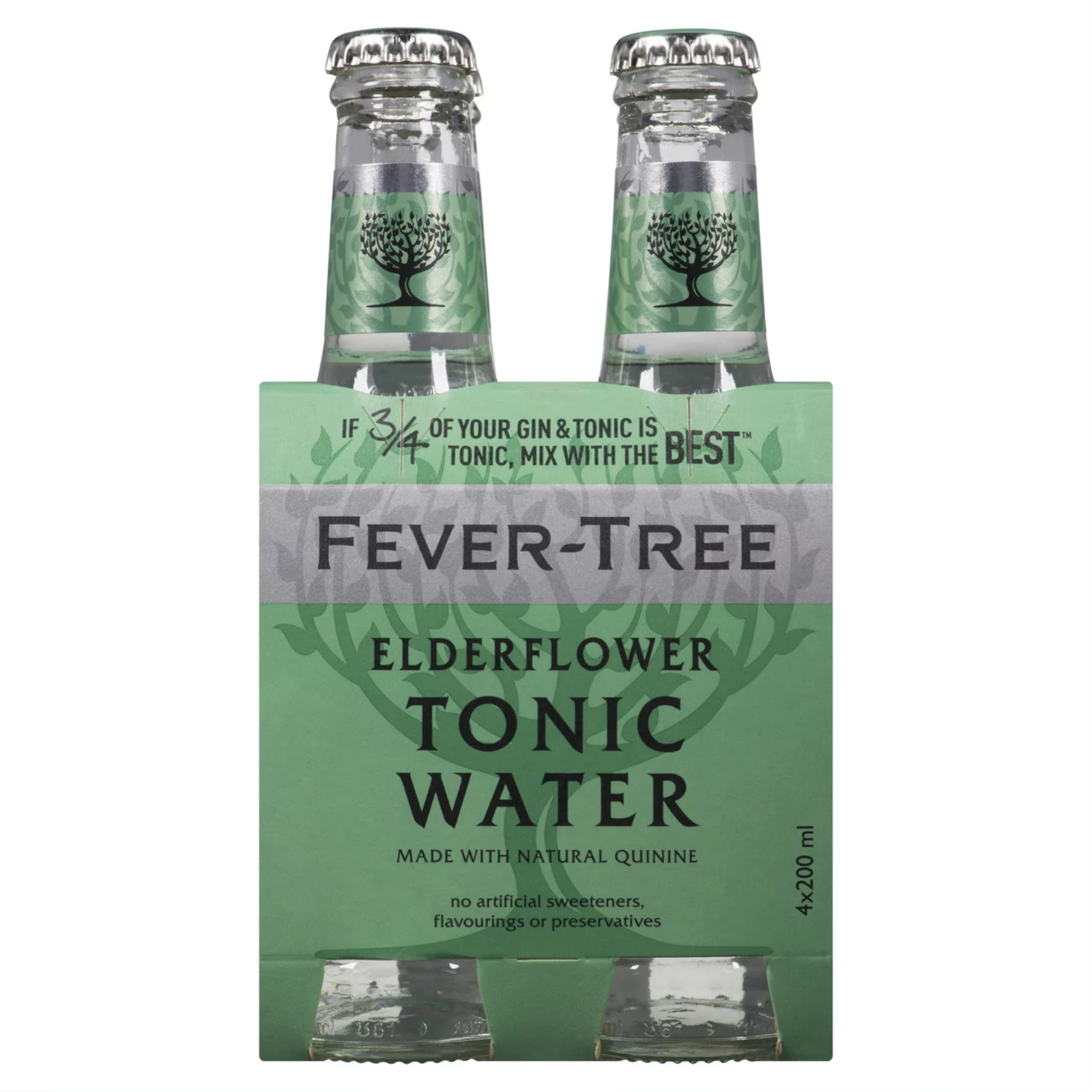 Fever-Tree Elderflower Tonic Water 200ml x 4