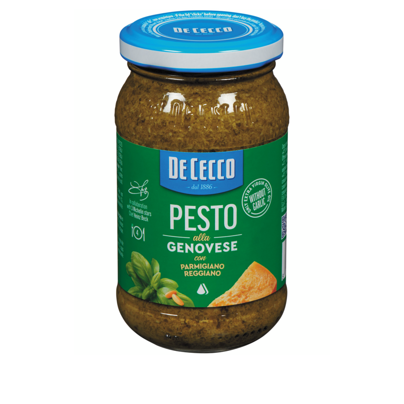 De Cecco Pesto with Basil Pine Nuts and Extra Virgin Olive Oil Pasta Sauce 190g