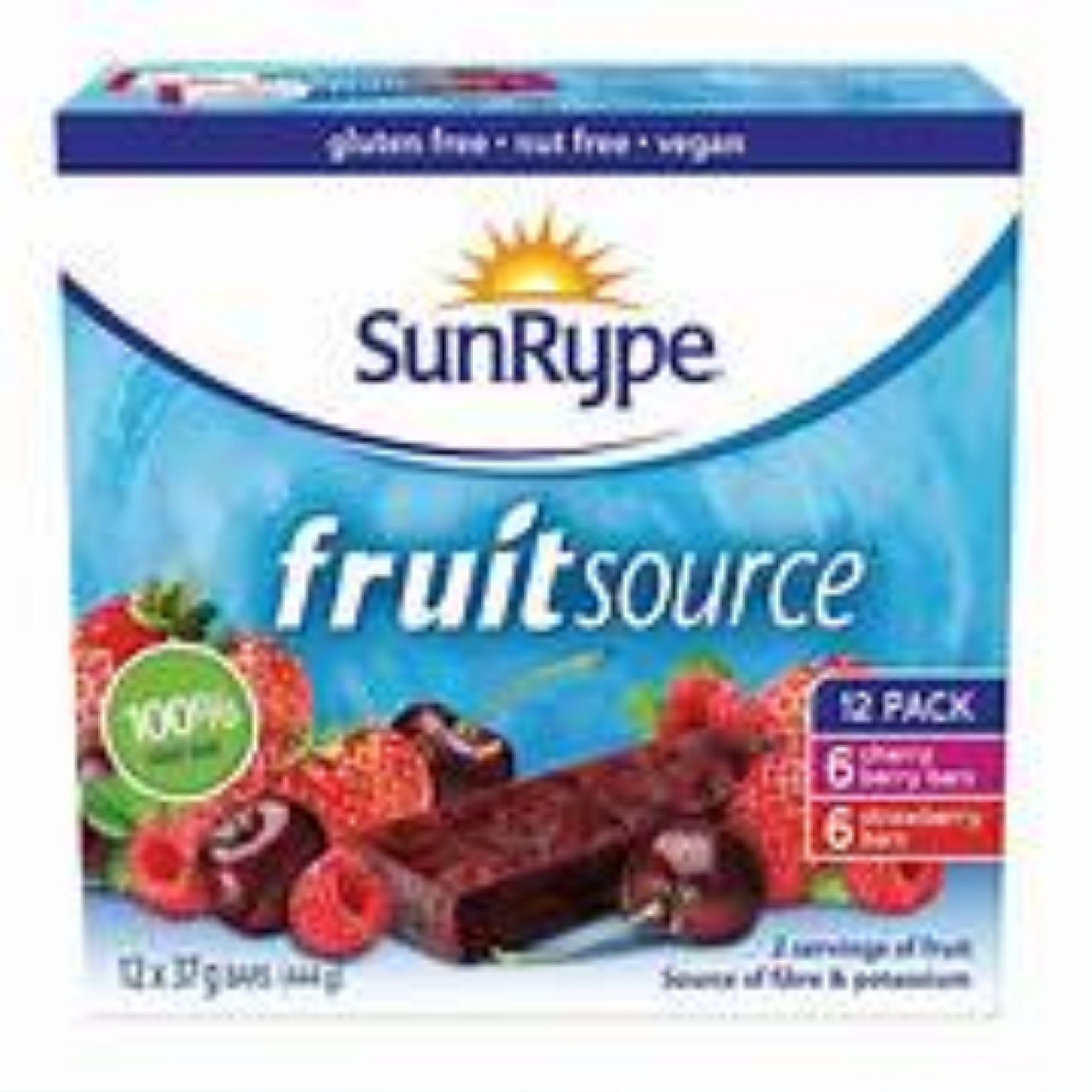 SunRype Fruit Source Variety Fruit Bars 37g x 12