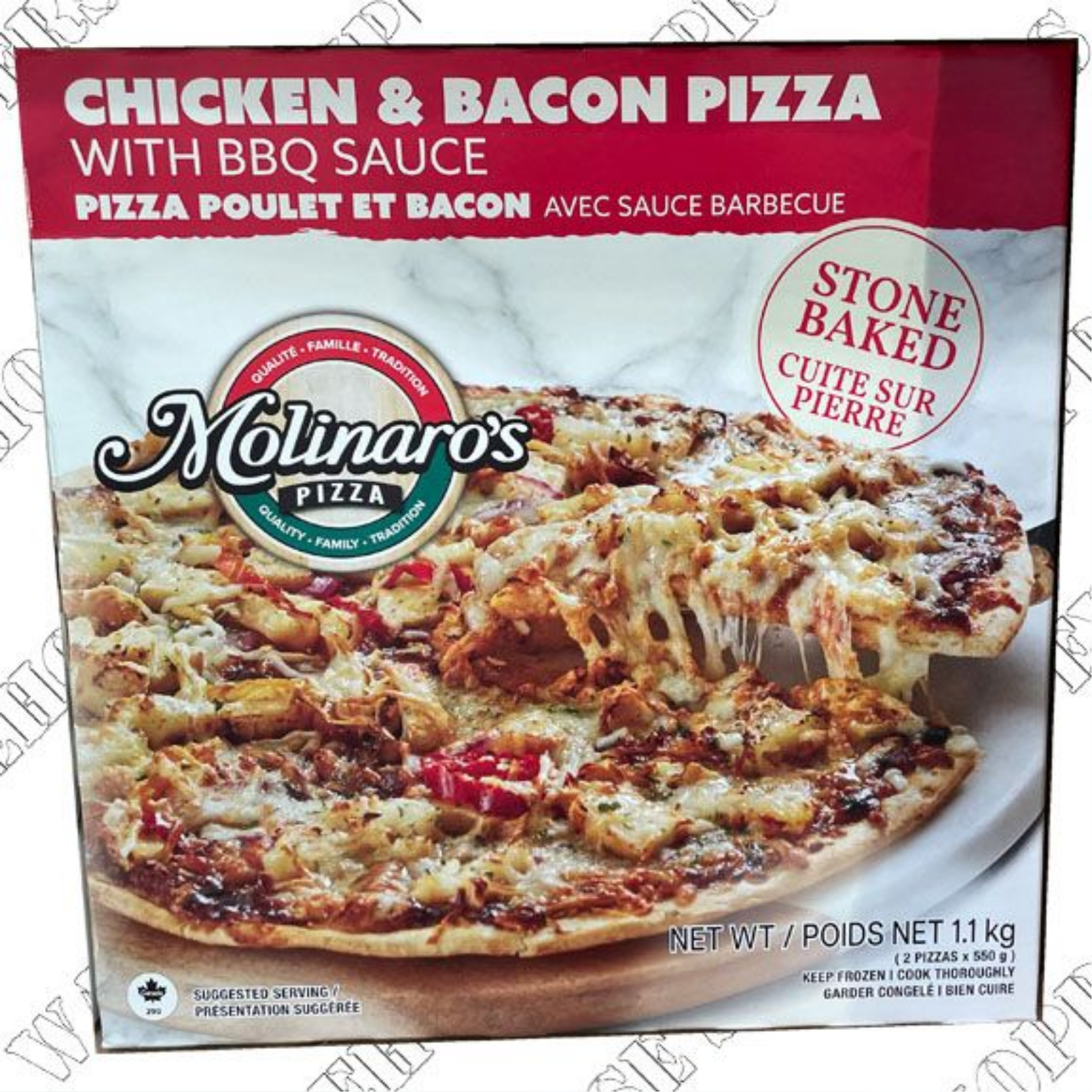 Molinaro's Chicken & Bacon Pizza 550g x 2