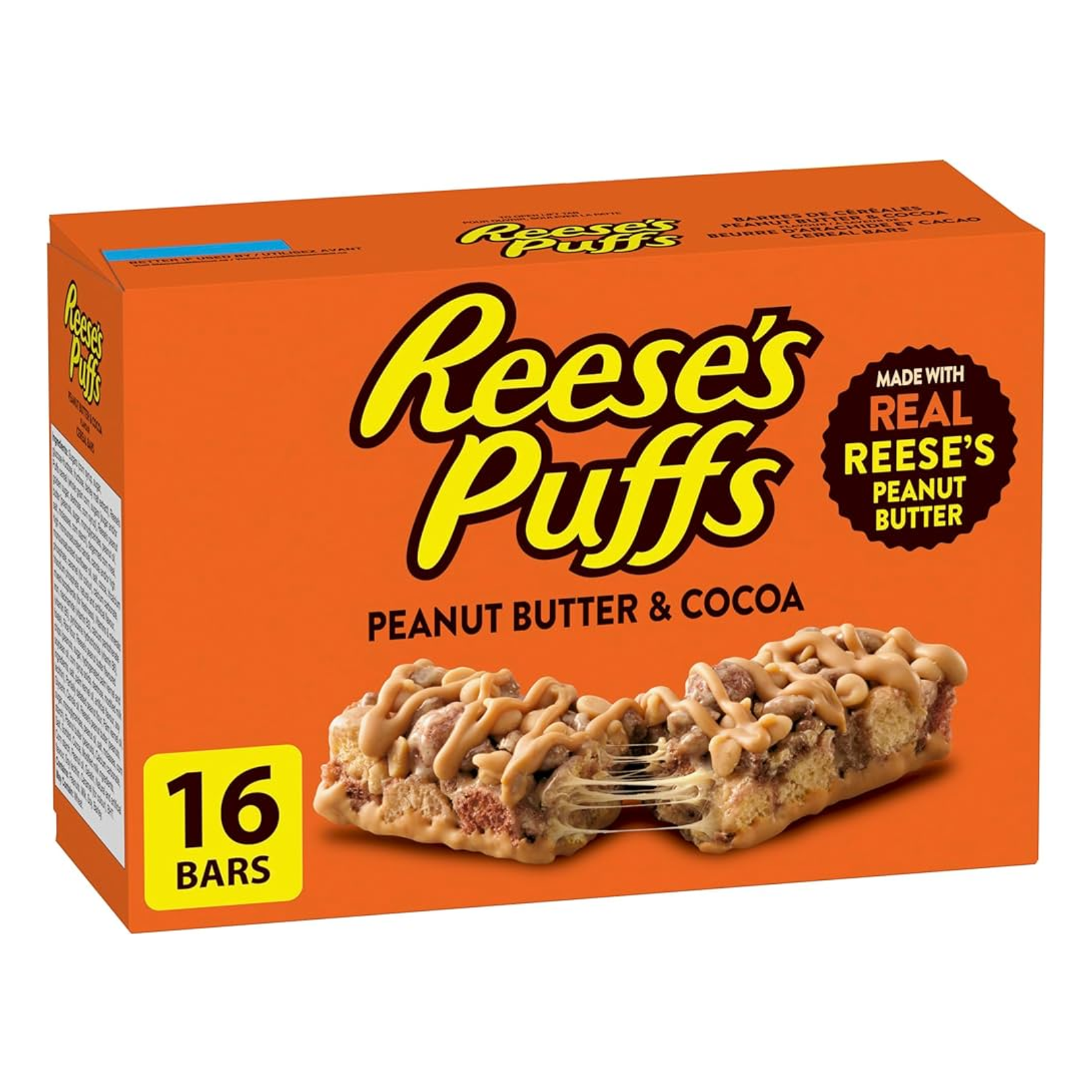 Reese's Puffs Peanut Butter & Cocoa Flavour Cereal Bars 24g x 16