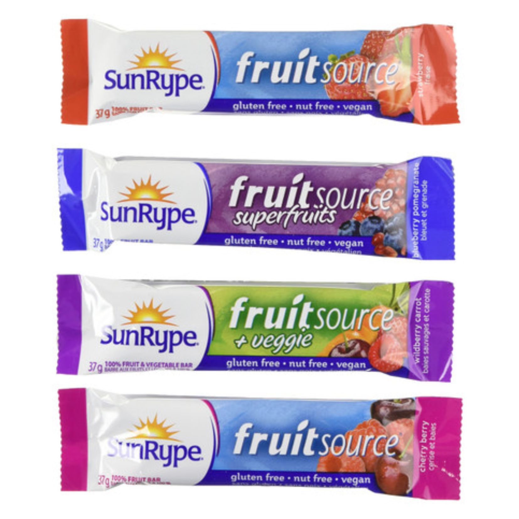 SunRype Fruit Source Variety Fruit Bars 37g x 6