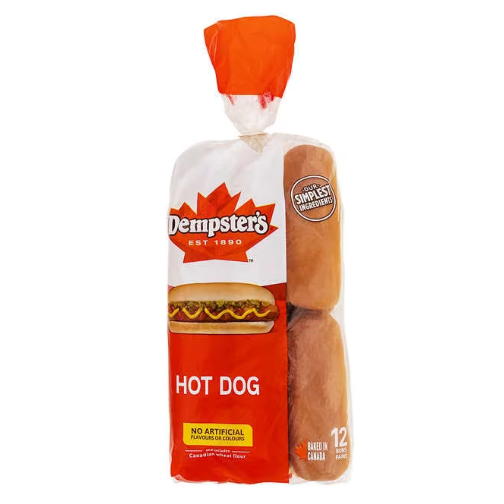 Dempster's White Hot Dog Buns 12ct