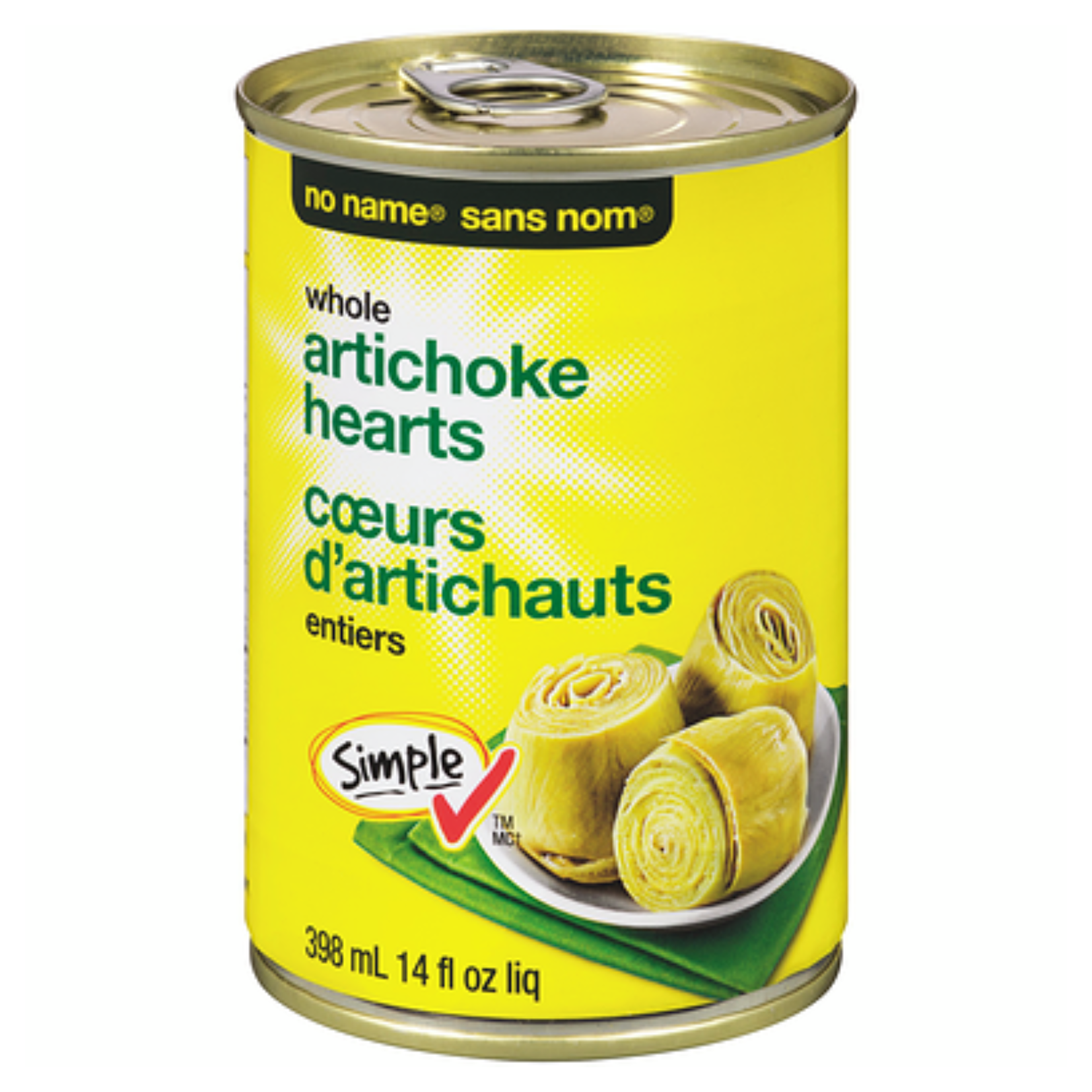 No Name Whole Artichoke Hearts 398 ml