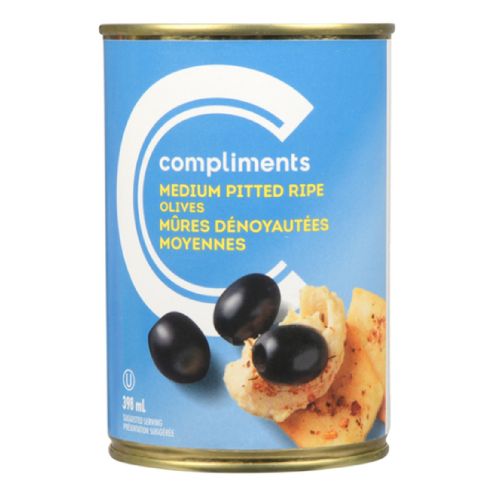 Compliments Pitted Black Olives 398ml
