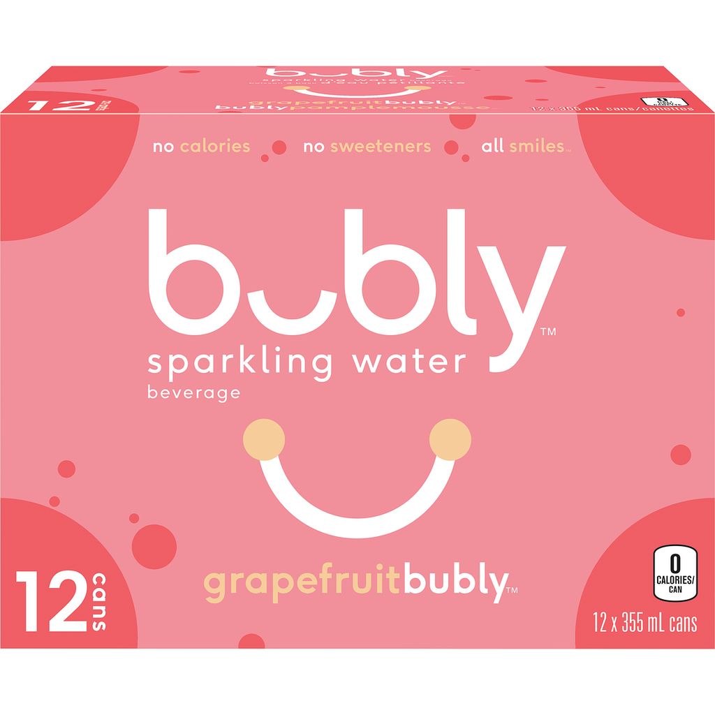 Bubly Grapefruit Sparkling Water 355ml x 12
