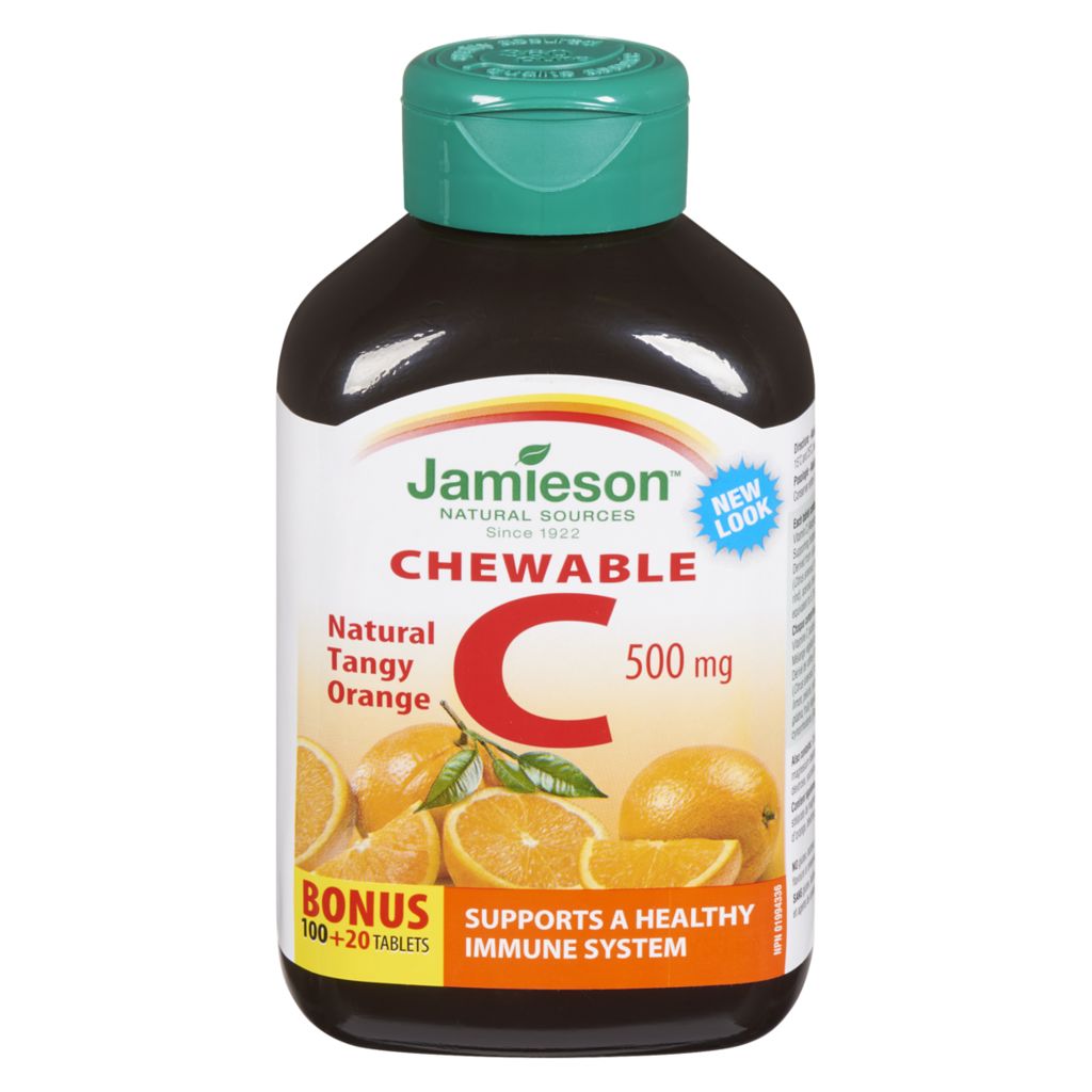 Jamieson Tangy Orange Chewable Vitamin C 500mg x 120