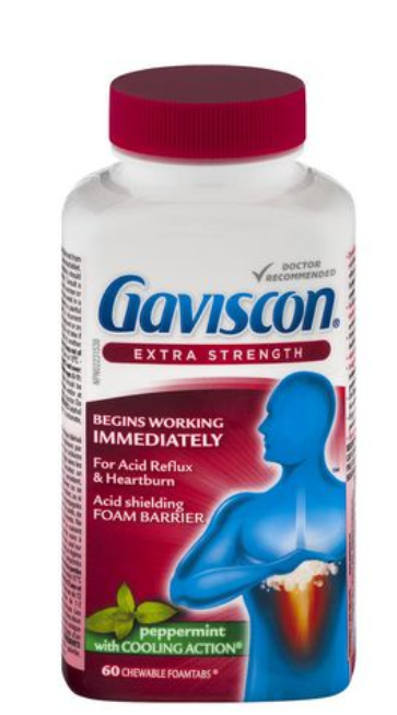 Gaviscon Extra Strength Peppermint Chewables 60ct