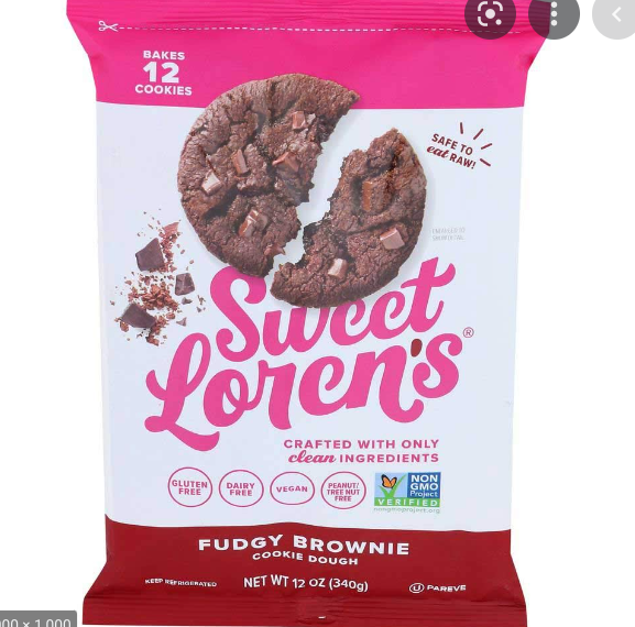 Sweet Loren's Fudgy Brownie Cookie Dough 340g