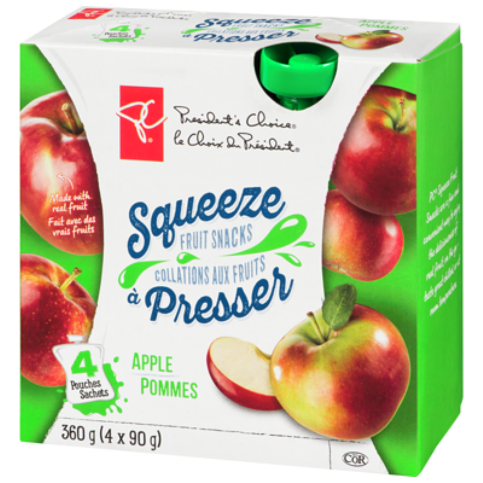 President's Choice Squeeze Apple Fruit Snacks 90g x 4