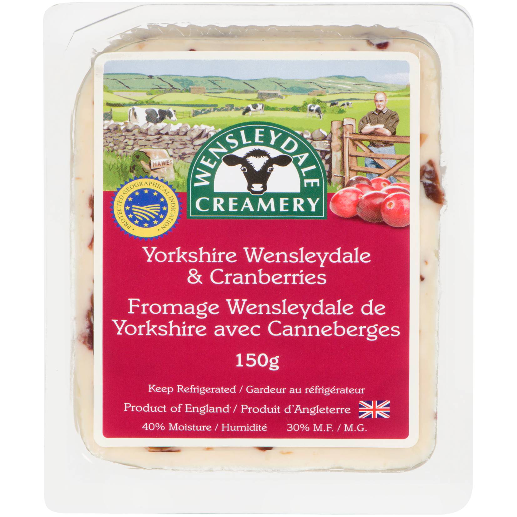 Wensleydale Creamery Yorkshire Wensleydale & Cranberries  Cheese 150g