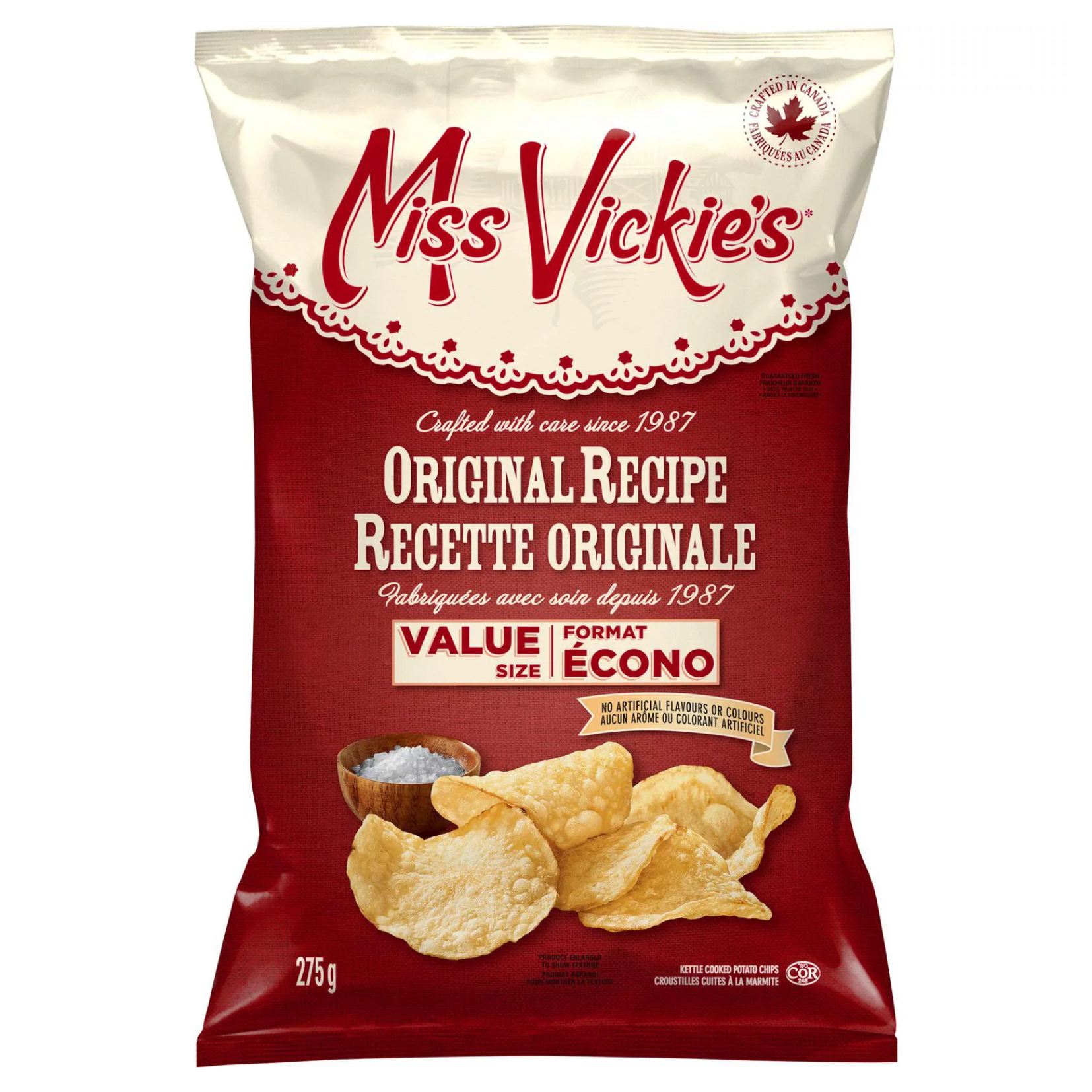 Miss Vickie's Original Recipe Kettle Cooked Potato Chips 275g