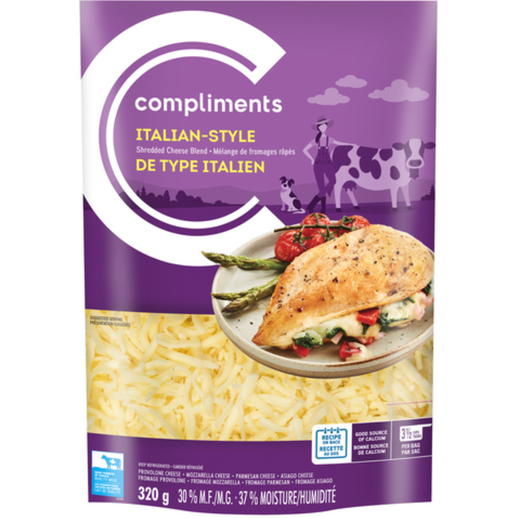 Compliments Italian Style Shredded Cheese 320g
