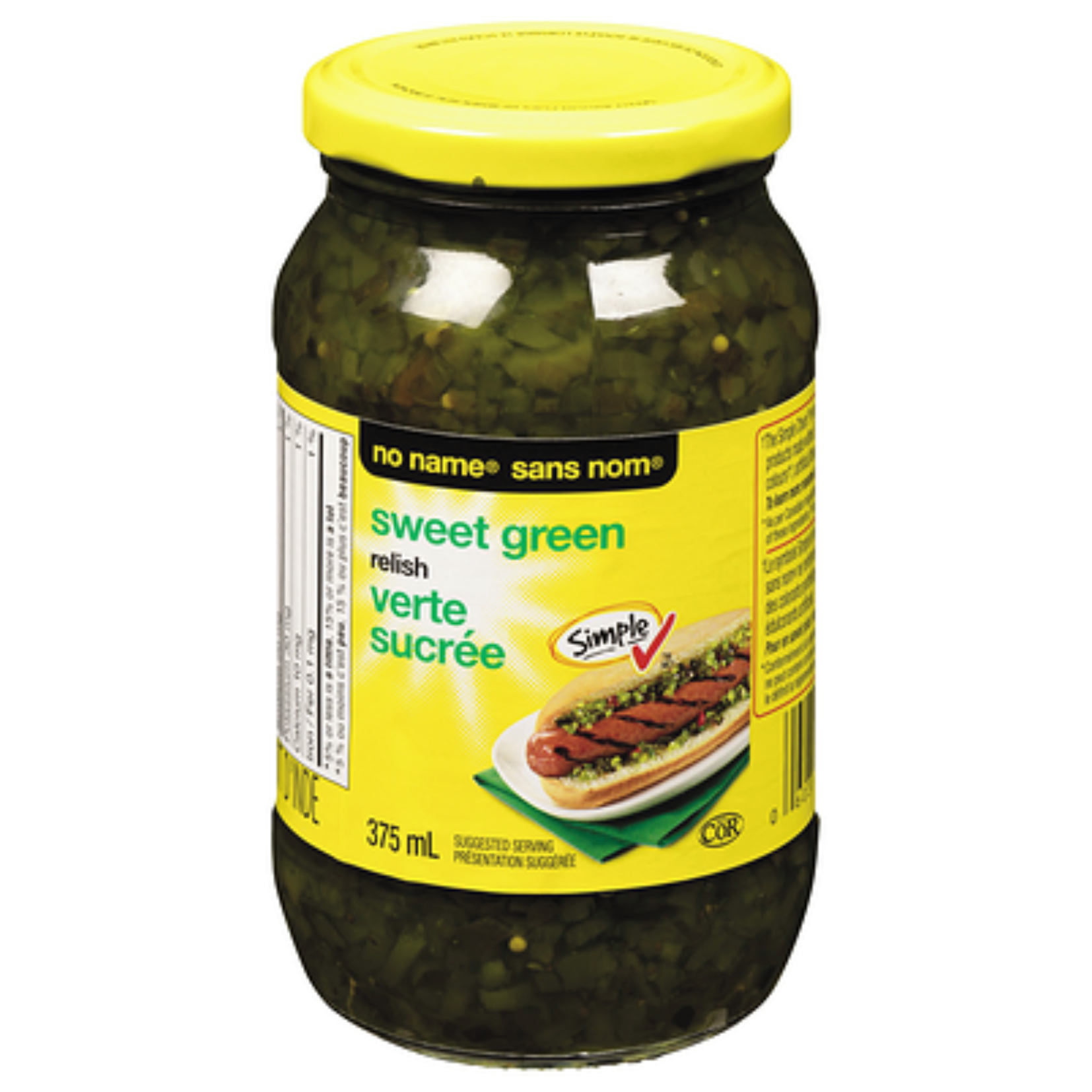 No Name Sweet Green Relish 375ml