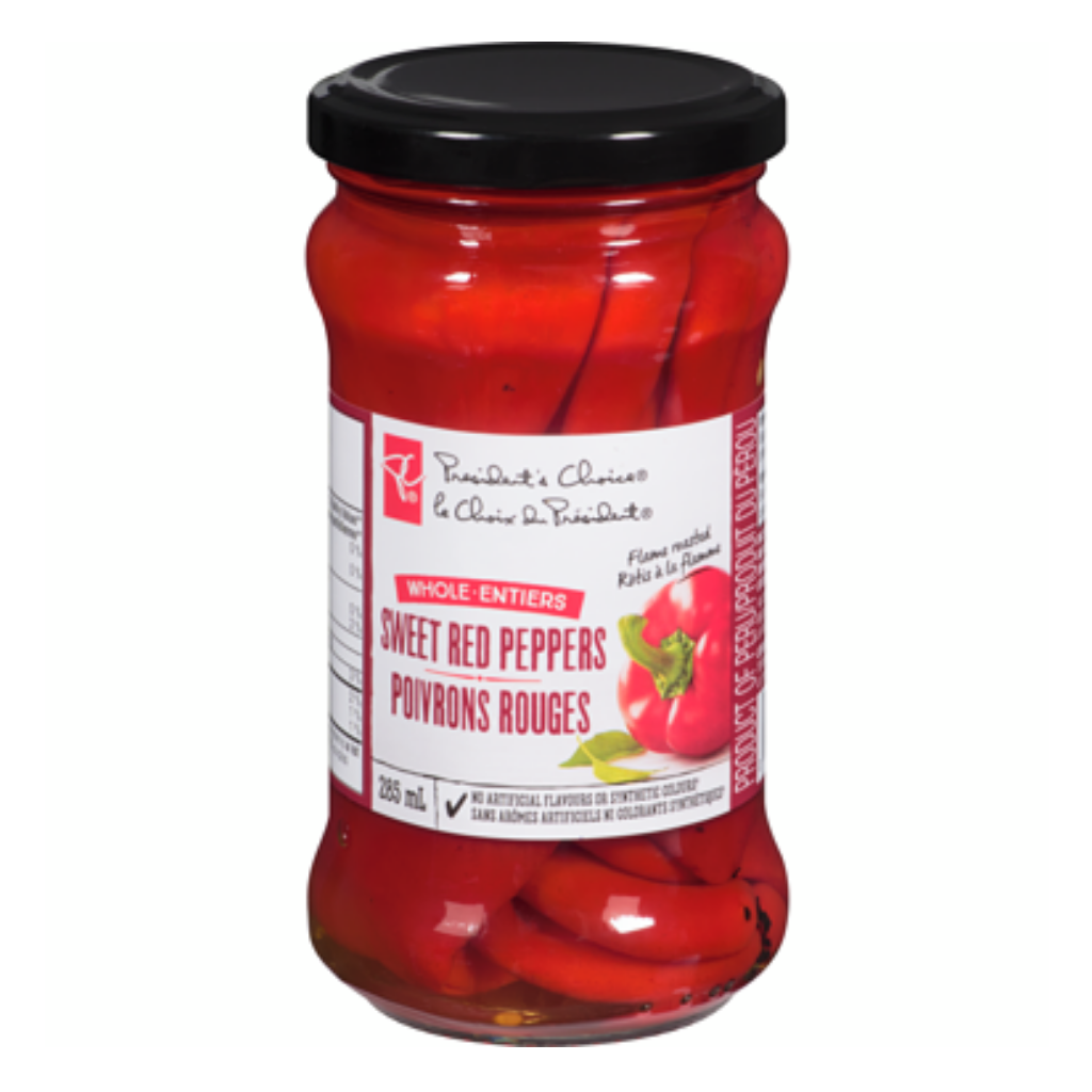 President's Choice Whole Sweet Red Peppers 285ml