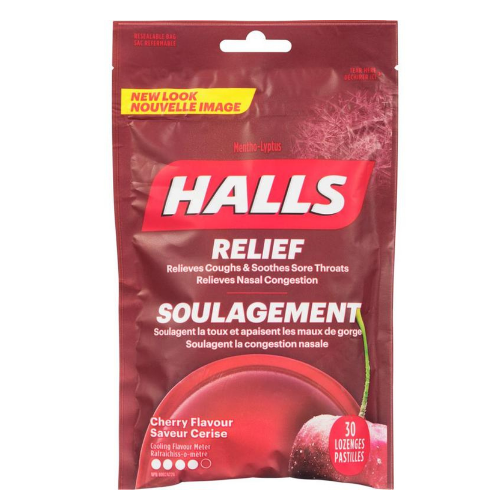 Halls Relief Cherry Lozenges 30ct