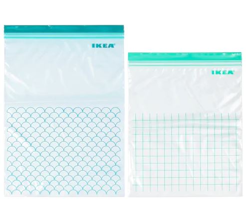 Ikea Ziploc Bags 6L x 15 + 4.5L x 15