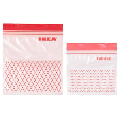 Ikea Ziploc Bags 1L x 30 + .4L x 30