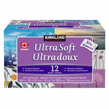 Kirkland Ultra Soft Facial Tissue 12ct