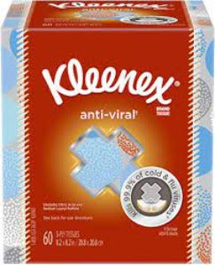 Kleenex Anti-viral  3-Ply Facial Tissue 60ct