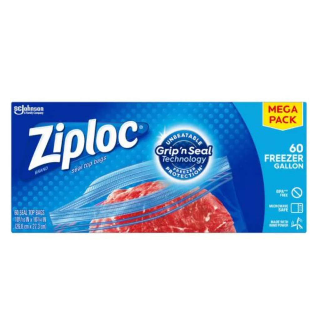 Ziploc Medium Freezer Bags 60ct